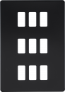 Screwless 9G grid faceplate - matt black