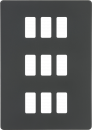 Screwless 9G grid faceplate - anthracite