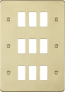 9G grid faceplate - brushed brass