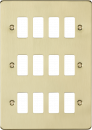 12G grid faceplate - brushed brass