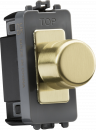 6A 1G 2-way Dummy Dimmer Module - brushed brass