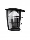 Wall Light Cast Aluminium Black / Plastic Clear - ALORIA