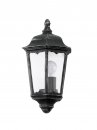 Wall Light Cast Aluminium Black, Silver-patina / Glass Clear - NAVEDO