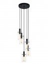 Pendant Light Steel Black / Glass Clear - MONTEFINO