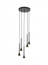 Pendant Light Steel Black, Gold - CORTADERAS