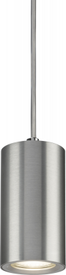 Dasan Single Short Fixed Round Pendant Brushed Chrome